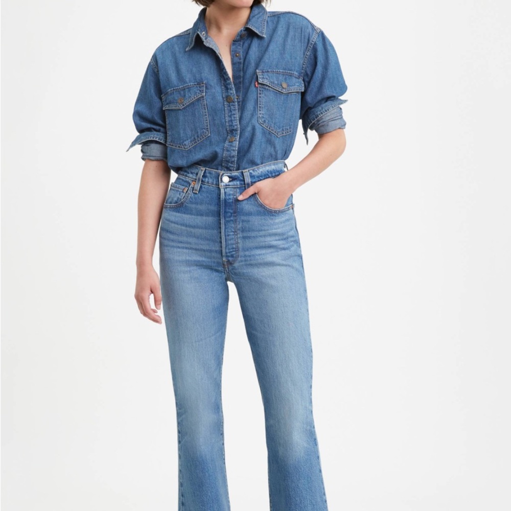 Levi's Light Blue Flare & Wide Leg Jeans